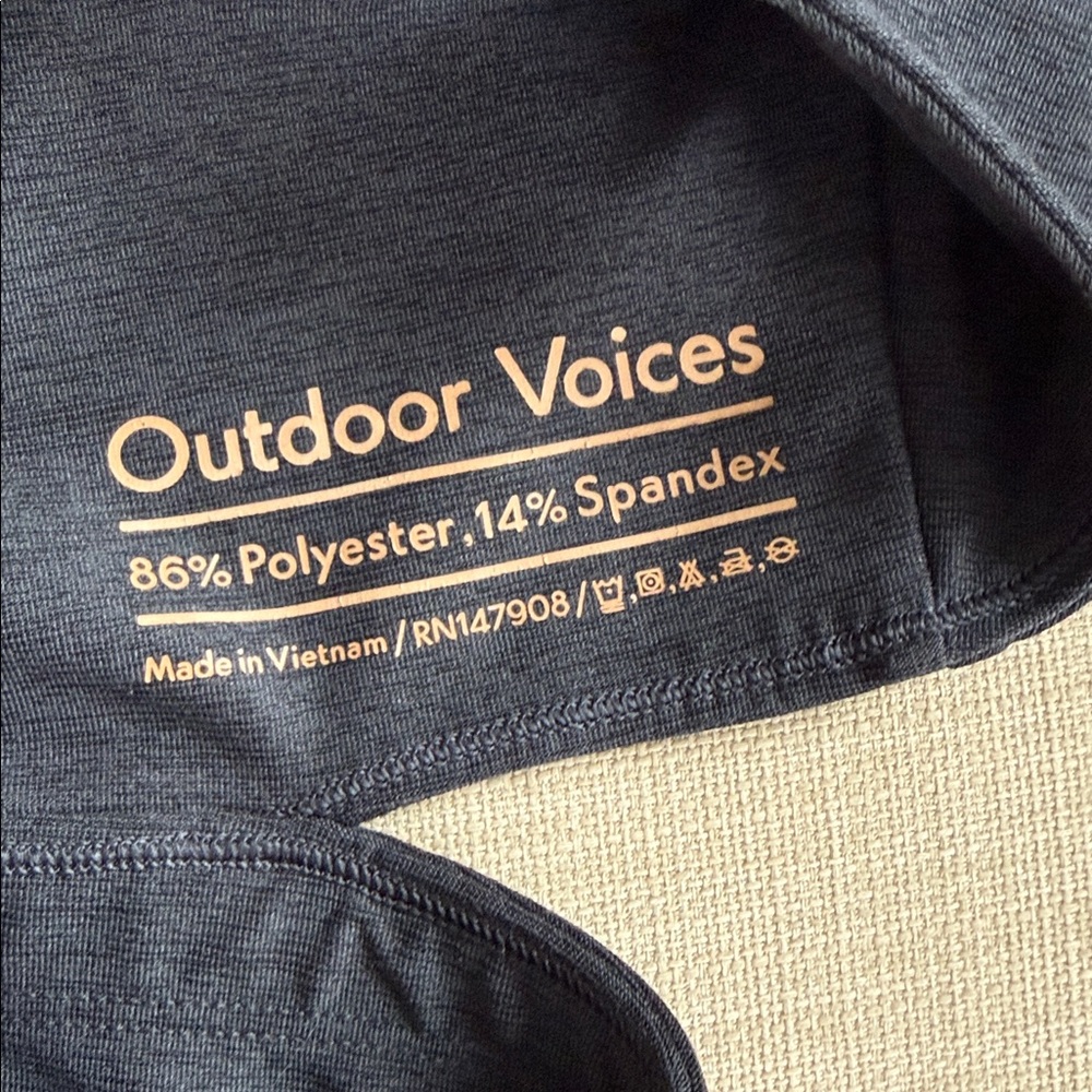 Outdoor Voices Slashback Sports Bra Crop Tank Charcoal Gray Women’s L Large